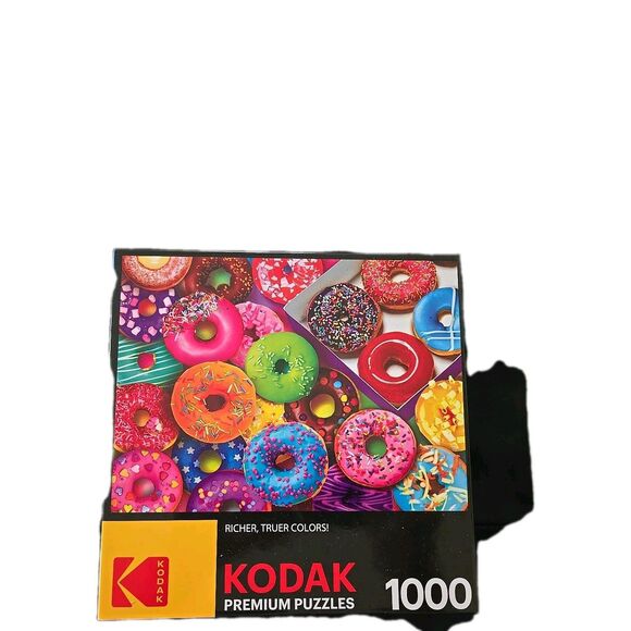Kodak Premium Puzzles Doughnut Donut 1000 Piece Jigsaw Puzzle Colorful Food - Picture 1 of 6